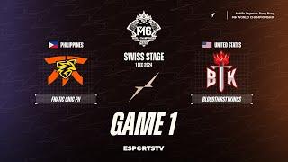 Fnatic ONIC PH vs BloodThirstyKings GAME 1 M6 World Championship | BTK vs FNOP ESPORTSTV