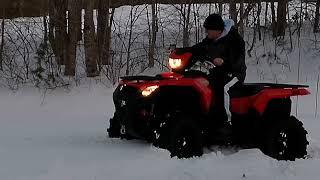 SUZUKI KING QUAD vs SNOW - WHO WINS ? #suzuki #atv #snow #winter #fourwheeling #warnwinch