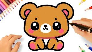 HOW TO DRAW KAWAII TEDDY BEAR CUTE AND EASY 