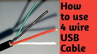 How to Connect 3v LED to 4 wire USB Cable || USB data cable colour code