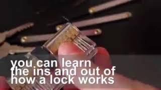 NAIERDI Transparent Practical Pick Cutting Locking Padlock