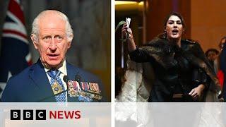 King Charles heckled by senator during Australia visit | BBC News