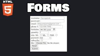 Learn HTML forms in 10+ minutes! 