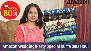 Amazon Wedding/Party Special Kurti/Kurta Palazzo Dupatta Set Haul | Ranjana R