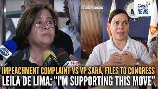 Impeachment complaint vs VP Sara Duterte, files to Congress | GMA Integrated News