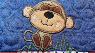 Sweet Pea In The Hoop Monkey Bib Stitchin With Sue Machine Embroidery