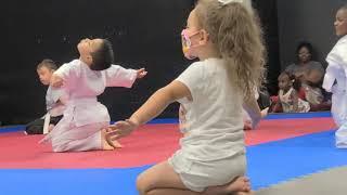 Trying Karate class for the first time!