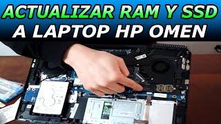 ACTUALIZAR E INSTALAR más RAM y poner un DISCO SÓLIDO O SSD en HP Omen 15. Cómo abrirla paso a paso.