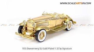 1935 Duesenberg SSJ Gold Plated 1:32 by Signature Diecast Scale Model car www.scaleartsin.com