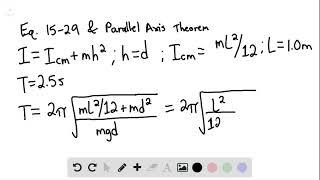 A physical pendulum consists of a meter stick that is pivoted at a small hole drilled through the st