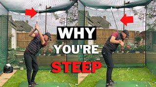 9/10 Golfers Will Get Steep In The Downswing When Doing This At The Top Of The Backswing - Easy Fix