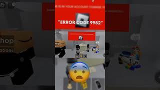 Error Code 273  VS Error Code 9982  #roblox #viral #trending #shorts #robloxedit #scary #gaming