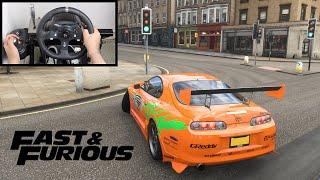 Forza Horizon 4 Paul Walker Toyota Supra (Steering Wheel + Shifter) Fast and Furious Gameplay