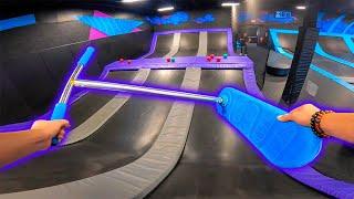 TRAMPOLINE SKATEPARK ON SCOOTER!