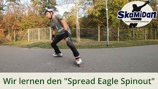 Wir lernen den Spread Eagle Spinout | Inliner Drehstop lernen | Inline Skating | Bremsen lernen #05