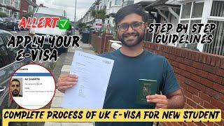 Alert  | Step by step guidelines for UK  E-Visa for January intake students | Apply for E-Visa UK