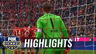 Naldo free kick goal evens it up against Bayern Munich | 2016-17 Bundesliga Highlights