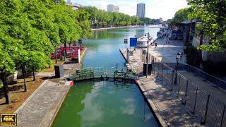 Avenue Jean Jaurès, Bassin de la Villette - Walk in Paris