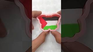 SAVE PALESTINE  || making the flag of palestine #299 #satisfying #diy #claycraft  #shortsvideo