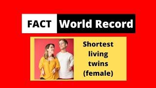 Shortest Living Twins (Female) | Fact | Snippet Hub #shorts #shortvideo #shortyoutubevideo #short  