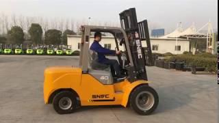 Forklift Inspection Operation VIDEO 4 Ton FD40 Fork Lifter SNSC