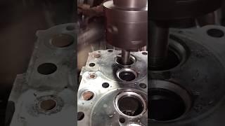 Engine head valve boring expert mechanic skills #expert #machine #mechanic #rebuild