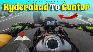 Hyderabad to Guntur . Couple Ride  | Telugu motovlogs | @benhurrider46