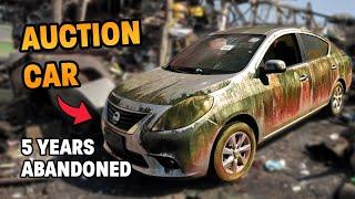 WASHING A AUCTION CAR THAT WAS ABANDONED FOR YEARS! | FULL DETAIL