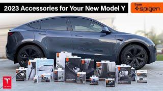 2023 Must Have Accessories for New Model Y Owners from Spigen! #tesla #2023