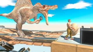 Crush the Bridge or Spinosaurus Will Get You - Animal Revolt Battle Simulator