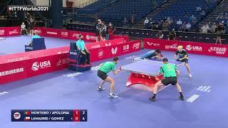 Joao M./Tiago A. vs Juan L./Gustavo G. | 2021 World Table Tennis Championships Finals | MD | R64