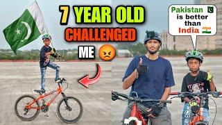 7-Year Old vs. Me | Cycle Stunt Challenge with the National Flag!