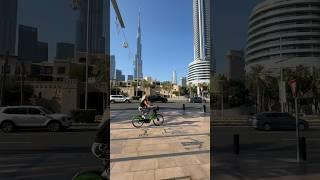 BEST BIKE RIDE IN THE MOST BEAUTIFUL AMAZING DUBAI, BURJ KHALIFA VEIW/DOWNTOWN #shorts #travel #2025