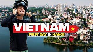 FIRST DAY in HANOI  VIETNAM by MOTORBIKE Ep:1