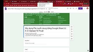 Phần 4  Xây dựng File quản lý tuyển dụng bằng Google Sheet từ A Z