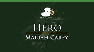 Hero - Mariah Carey - LOWER Key (Piano Karaoke / Sing Along)