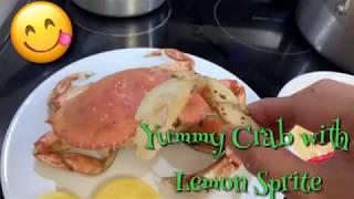 Giant Crab with lemon and sprite