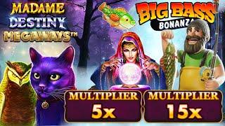 Bonus Buys on Madame Destiny Megaways Gives us Big Profit! Ft Big Bass Bonanza