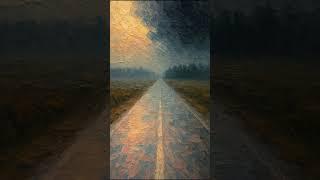 Рассвет на мокрой трассе (картина #450) \ Художник: Нормов