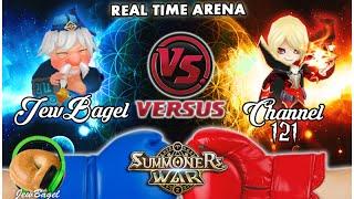 SUMMONERS WAR : JewBagel -VS- Channel 121 (Real-Time Arena)