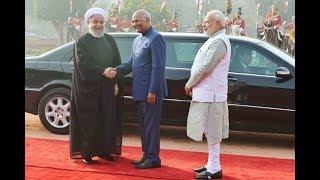 President Kovind accorded a ceremonial welcome to President Dr Hassan Rouhani of Iran