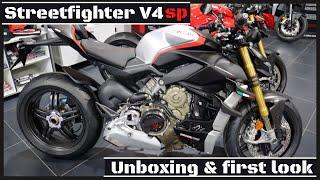 2022 Ducati Streetfighter V4sp Unboxing and first look.. Ultimate Naked Motorcycle