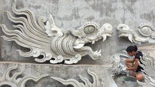 Build dragon statues from sand and cement - NTD Construction