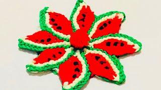 तरबूज/WaterMelon   वाला पायदान. NEW DESIGN WATERMELON SHAPED DOORMAT BY USING WASTE SAREES.