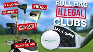 Cheating at golf with ILLEGAL clubs & ball!