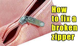 How to fix a broken zipper or separated zipper