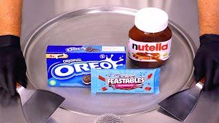 Feastables x Oreo x Nutella Ice Cream Rolls  Yummy & Good (ASMR)