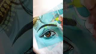 Gorgeous Shree Krishna eye drawing #krishnapainting