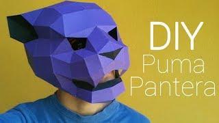 Cómo hacer una máscara de pantera o puma con papel cartulina | Momuscraft