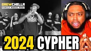 BREWCHELLA  FRESHMAN CYPHER 2024 (REACTION) WESTCOAST EDITION!! Selah Soul, Yashami, Darash, Iyan..